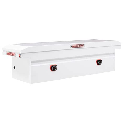 Weather Guard, 71in. Saddle Box, Steel, Full Extra Wide